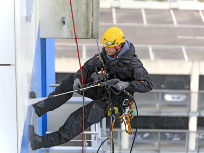Industriekletterer, Hochdruckreiniger, Manfred Freye, Fotografie Hamburg